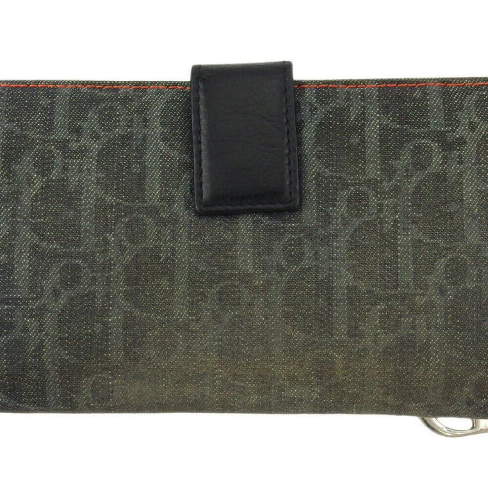 Dior wallet Trotter gray gray-based canvas �~ leather Auth T19109 - Picture 6 of 8